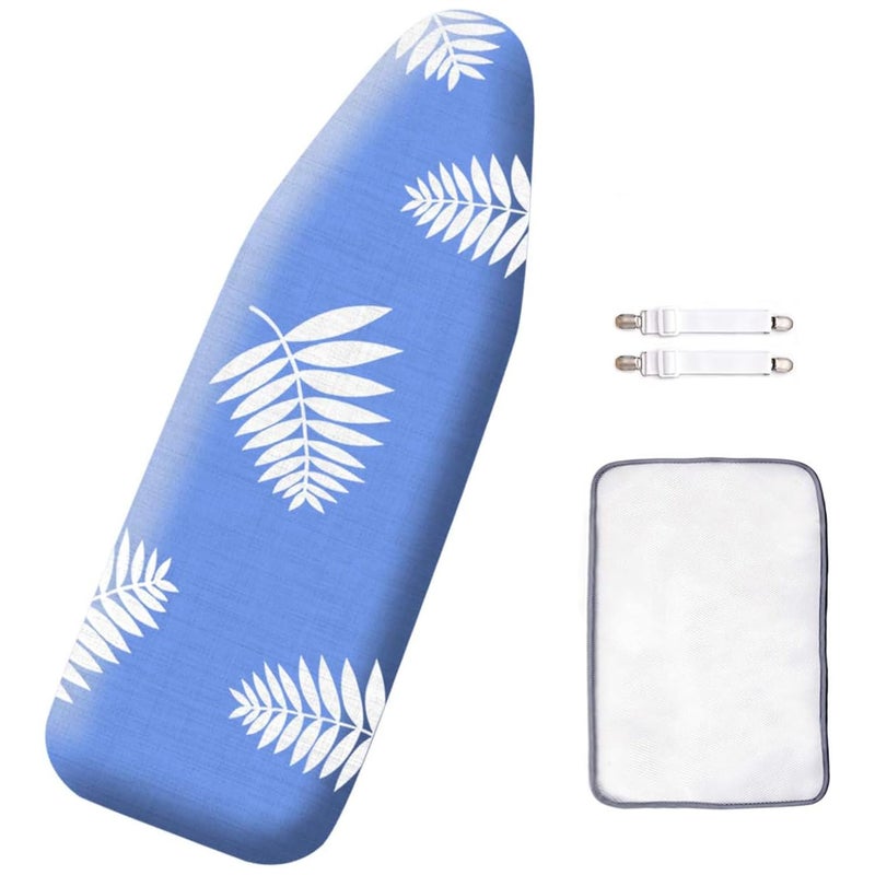 SheeChung 14x42 Inch Over-The-Door Ironing Board Replacement Pad/Cover,100% Cotton Iron Board Cover and Heavy-Duty Extra Thick Pad,Resists Scorching and Staining,Snug fit Ironing Board Cover - Image 1